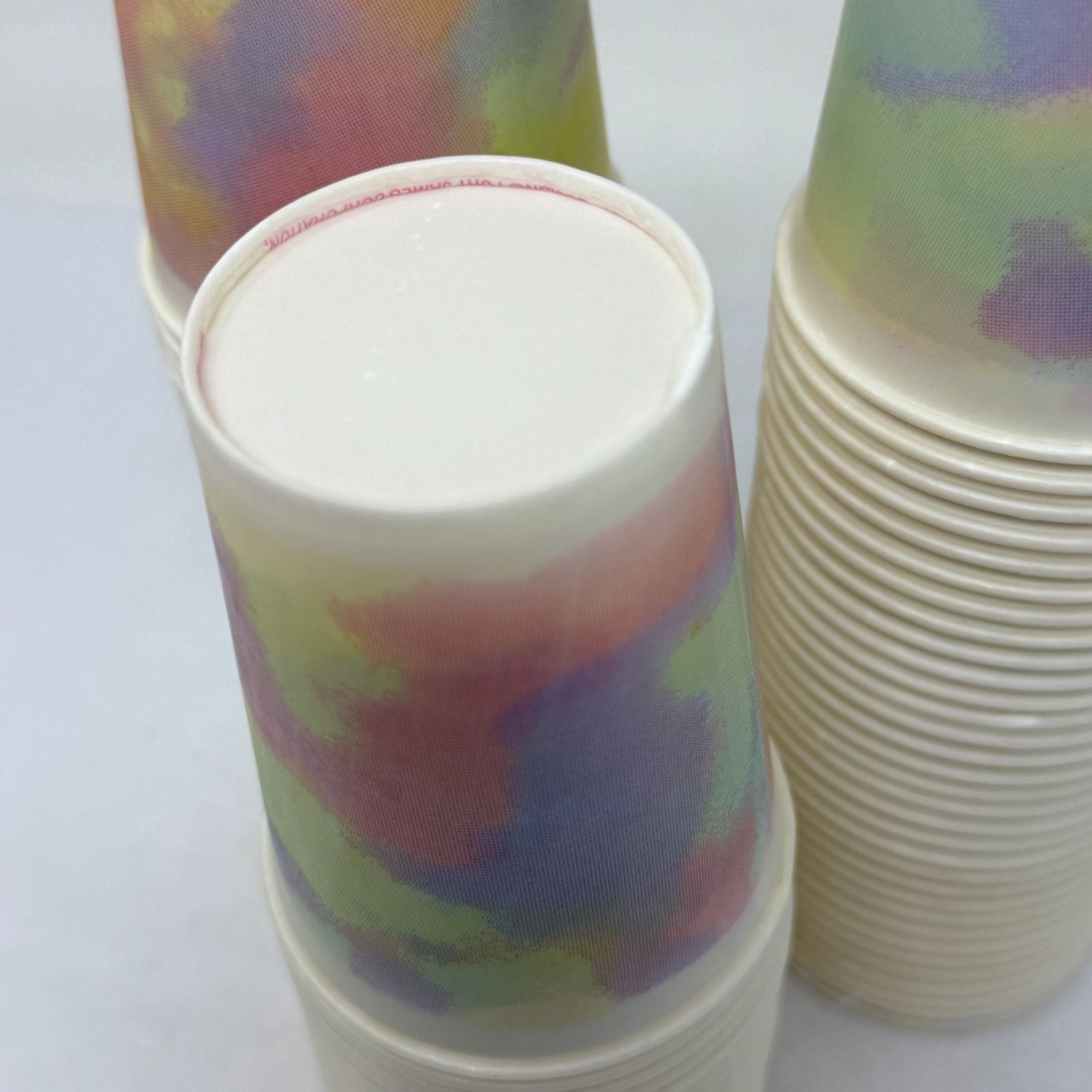 VTG 90s Dixie Paper Drinking Cups 9oz Pastel Watercolor Cold Drinks Kitchen