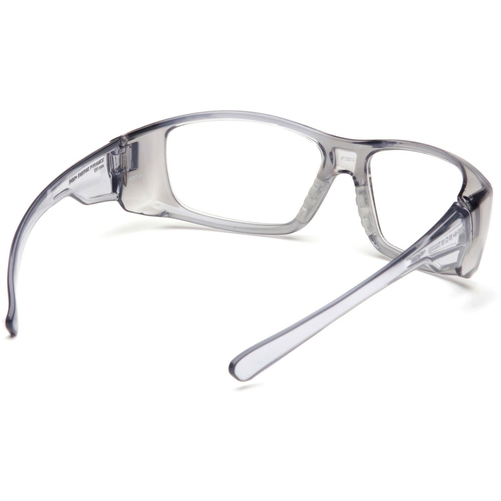 Pyramex Emerge Safety Glasses Readers Gray Frame Clear Full Magnifying Lens