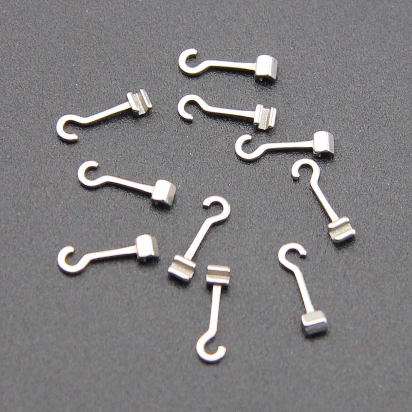 10 Pcs 1 Pack Dental Crimpable Hooks Size Long Curved Left Fix On Wires Hook