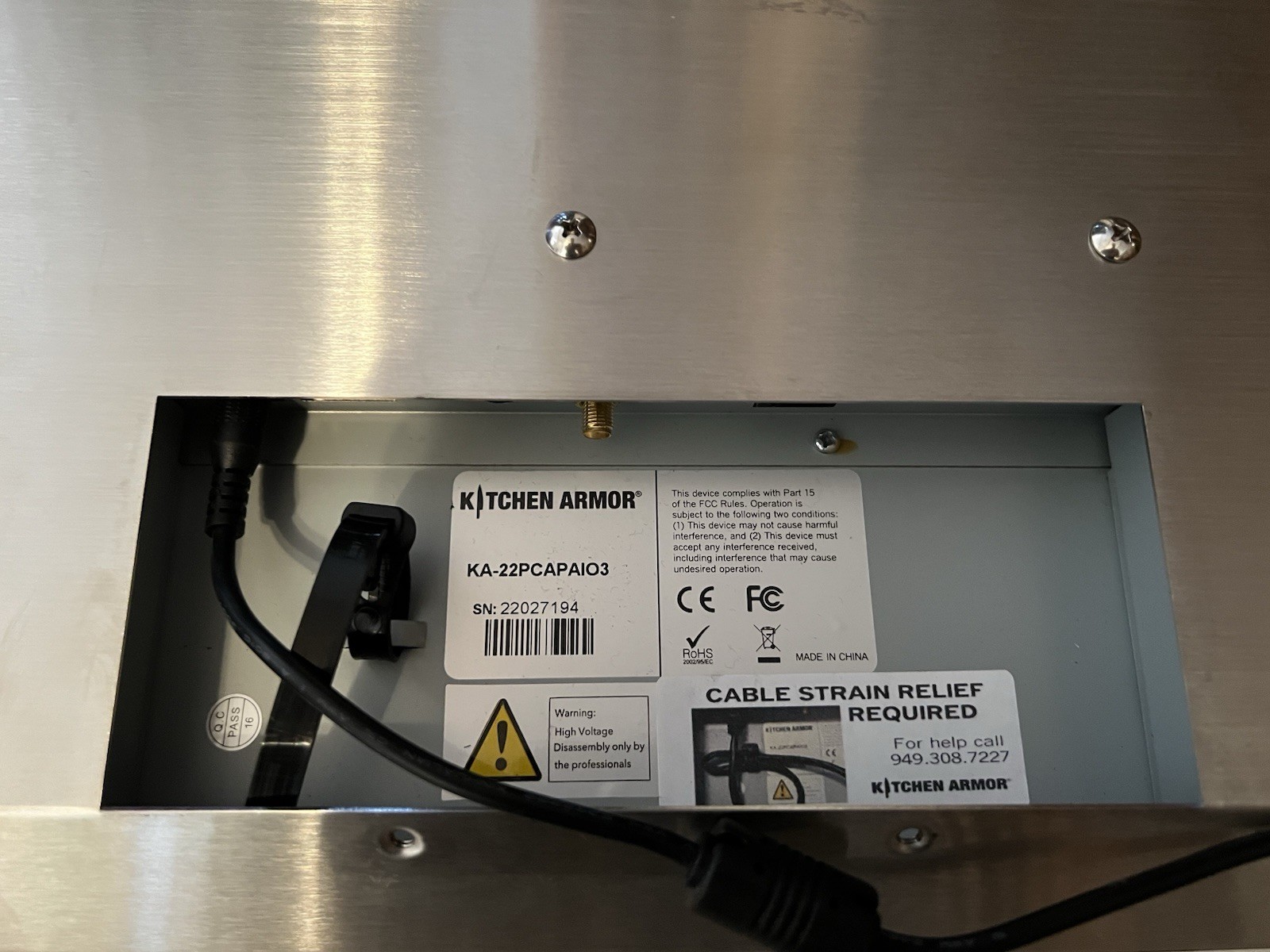 Kitchen Armor KA-22PCAPAIO3 Stainless Steel Cased 22″ Android All-in-One (new)