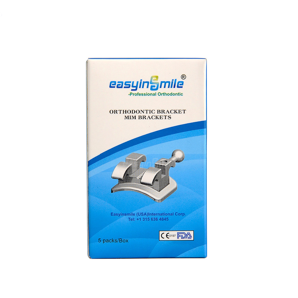5Packs Dental Orthodontic Brackets Mini Metal MBT/Roth 022” 3/345Hooks Braces