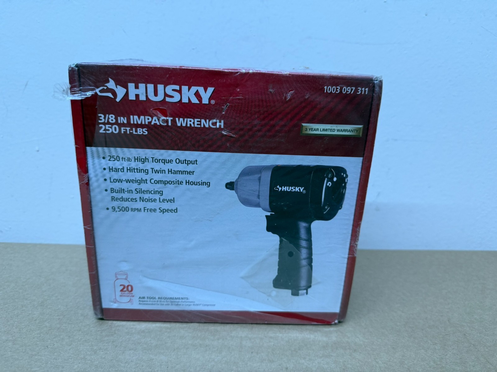 New Husky 250 Ft.-lbs. 3/8 in. Impact Wrench 1003 097 311