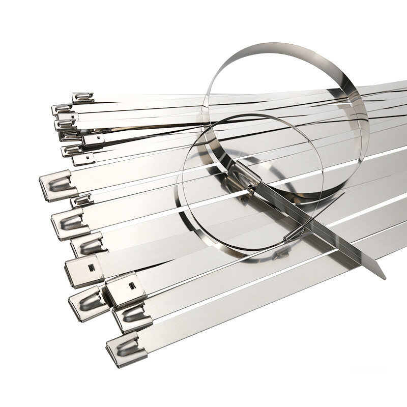 T316 Stainless Steel Exhaust Wrap Multi-Purpose Locking Cable Metal Zip Ties