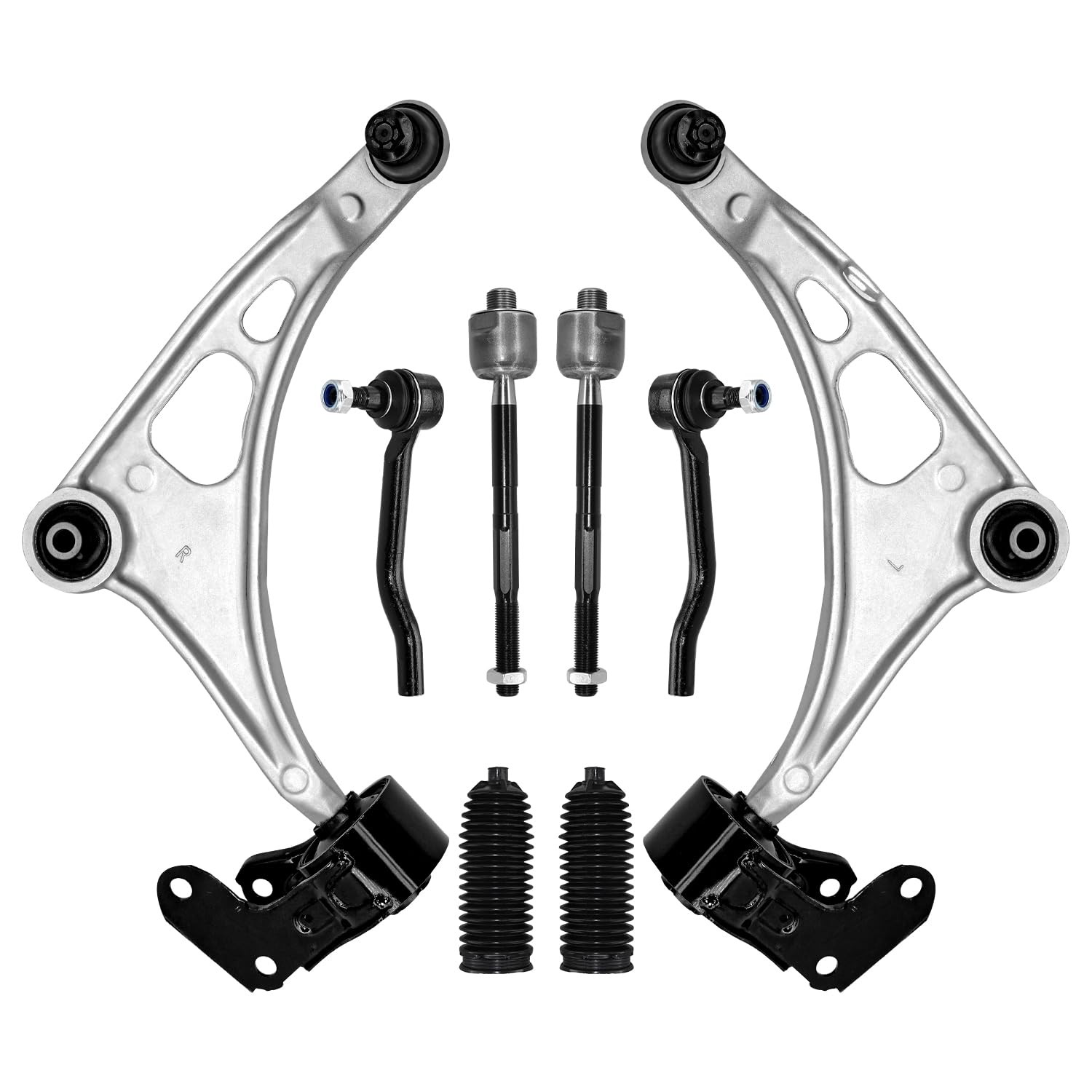 Control Arm Front Lower w/ Ball Joint Tie Rod Boots for 16-23 Pilot 14-23 MDX8pc