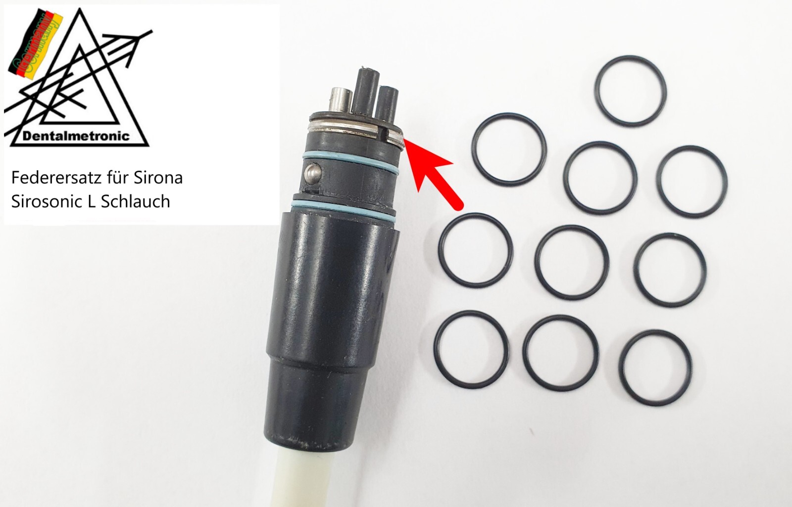 10 O-ring as spring replacement spring suitable for Sirona Sirosonic L hose ZEG