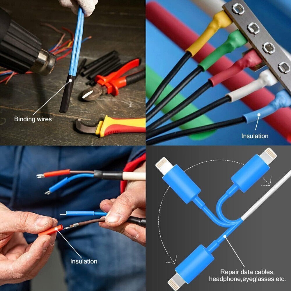 5ft 3:1 Ratio Heat Shrink Tubing Dual Wall Adhesive Glue Lined Φ1/4″ (6.4mm) US