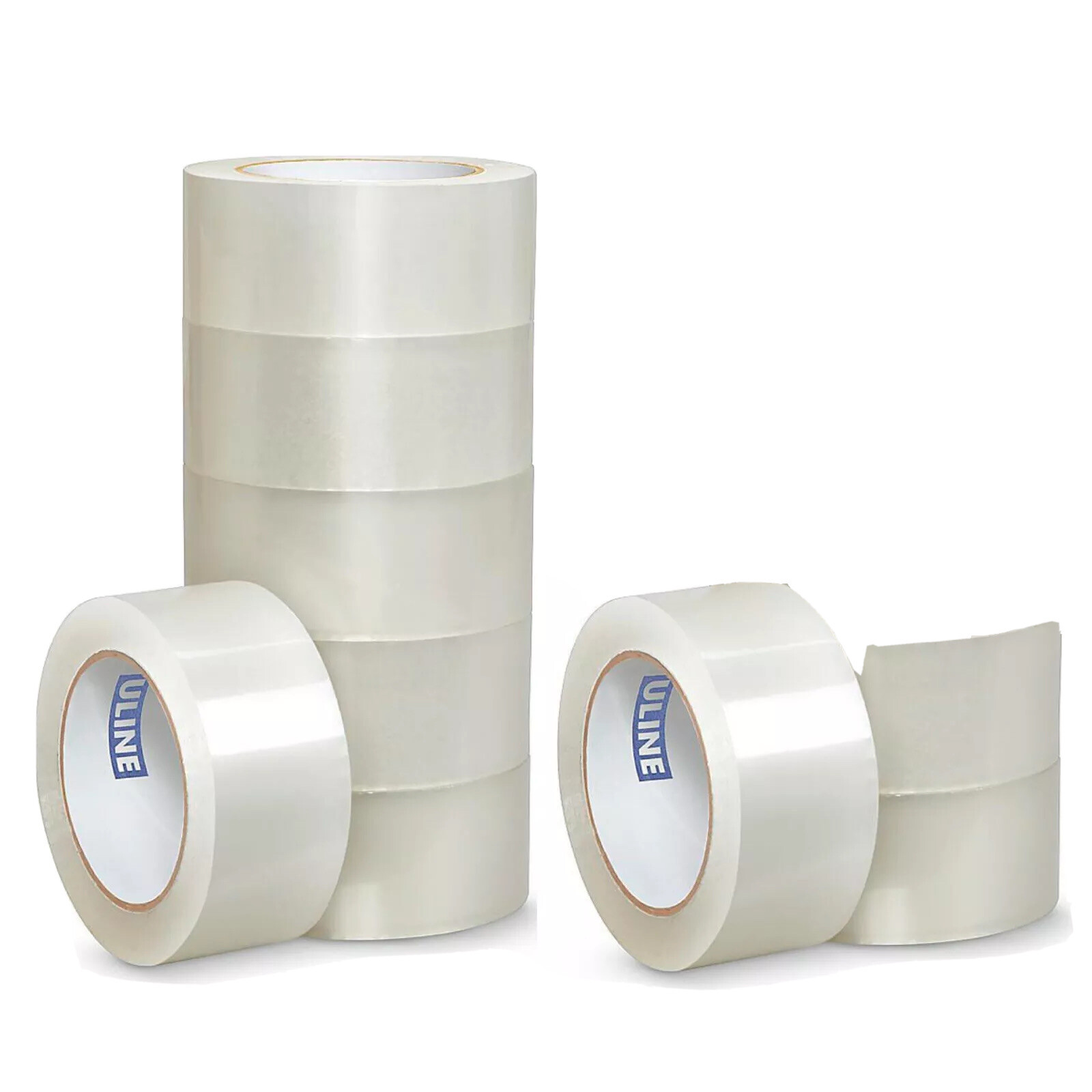 (9) ULINE S-423 2″ x 110yds 2mil PACKING / SHIPPING TAPE ROLLS NINE TOTAL