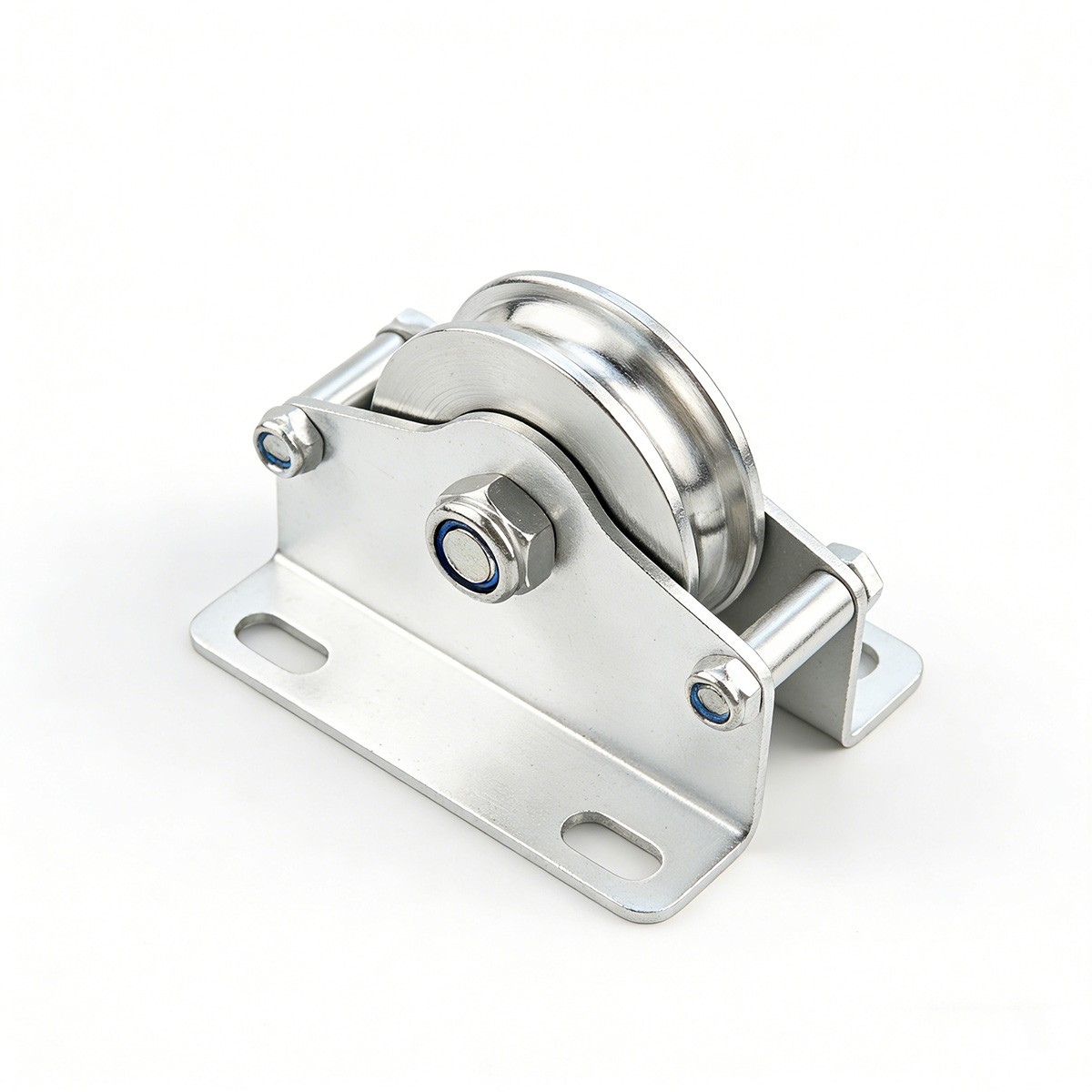 1 PC Silver Stainless Steel U Shaped Guide Wheel Industrial Pulley for Machinery