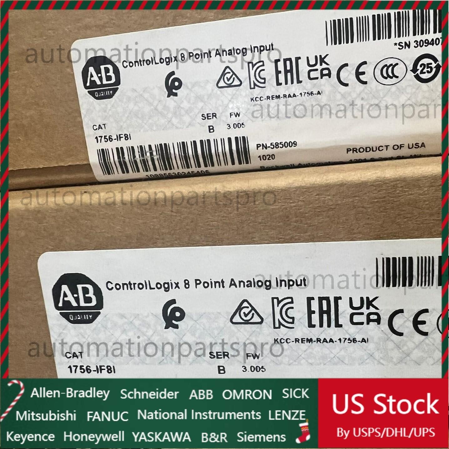 NEW AB 1756-IF8I ControlLogix 8 Point Analog Input Module 1756IF8I US Free Tax