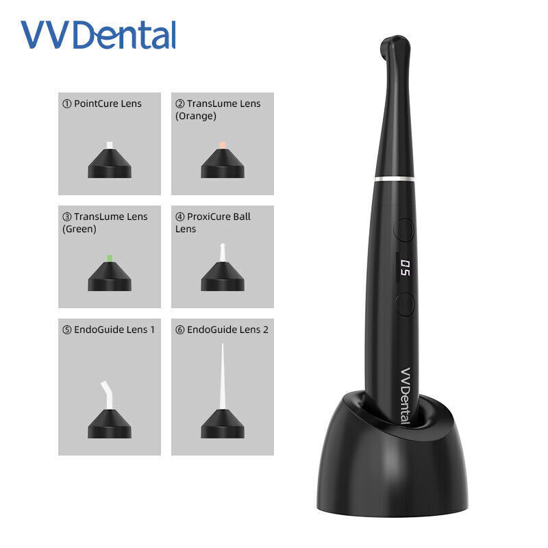 Dental Wireless Cordless LED Curing Light 1 Second Resin Cure Lamp 2 Mode 2500mw