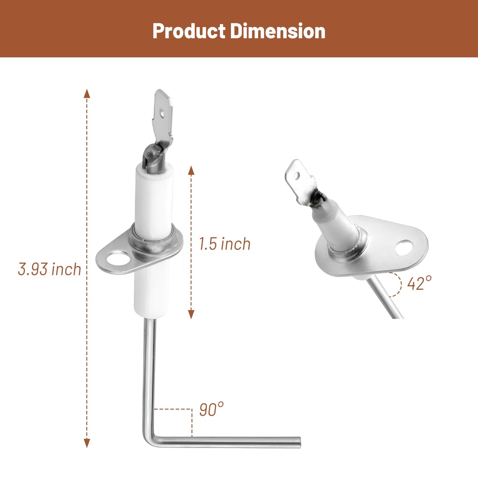 62-23543-01 Flame Sensor for Rheem & Ruud Furnace – 2 Pack