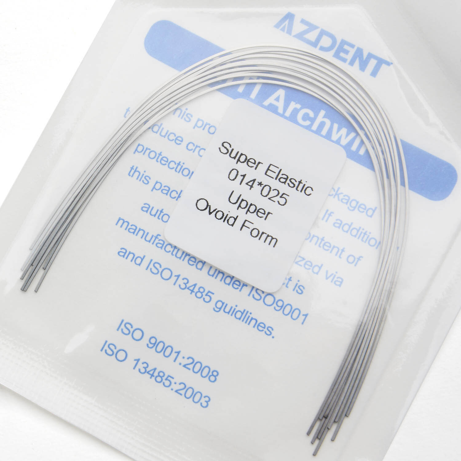 AZDENT Dentales Ortodoncia Arcos de Súper Elásticos NITI Rectangular Alambres