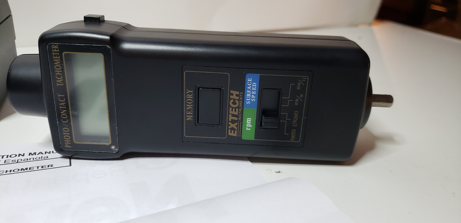 EXTECH 461895 Tachometer, +/-0.05% RPM Acc, LCD 8PMK7