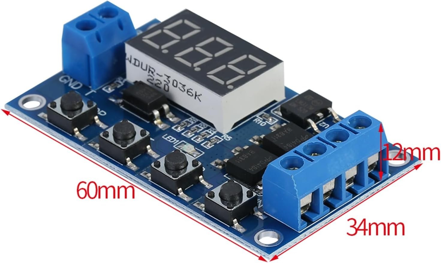 DC 5V-36V Timer Module Relay Switch with LED Display – High Performance