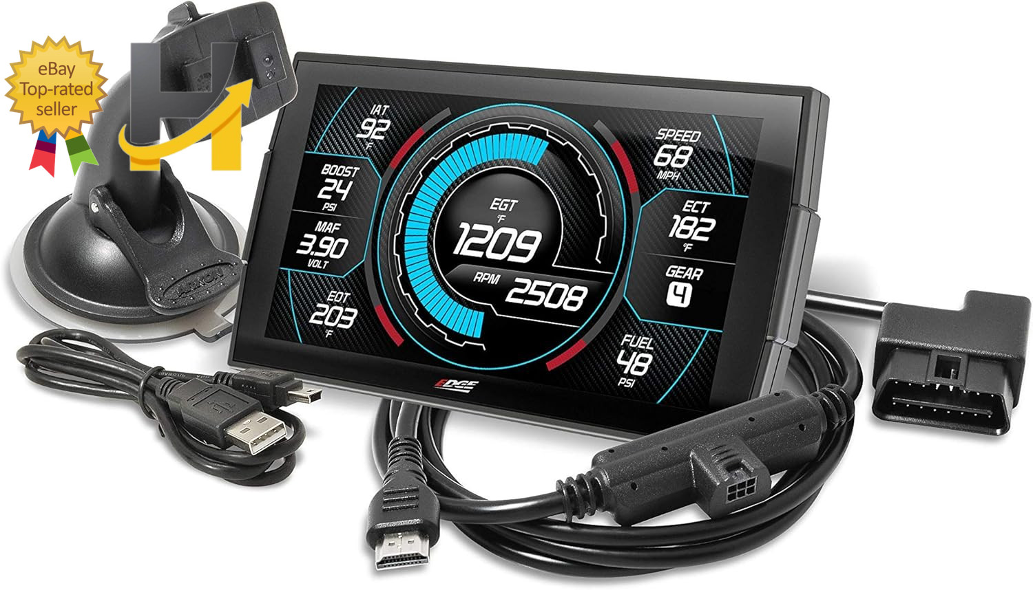 Edge Insight CTS3 Digital Gauge, Compatible with 1996 & Up OBD-II Vehicles. 8413