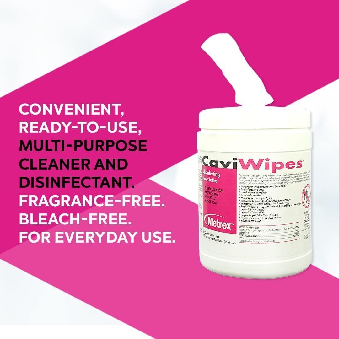 New All Purpose Disinfectant CaviWipes #13-1100- 160 Count – 12 Canisters