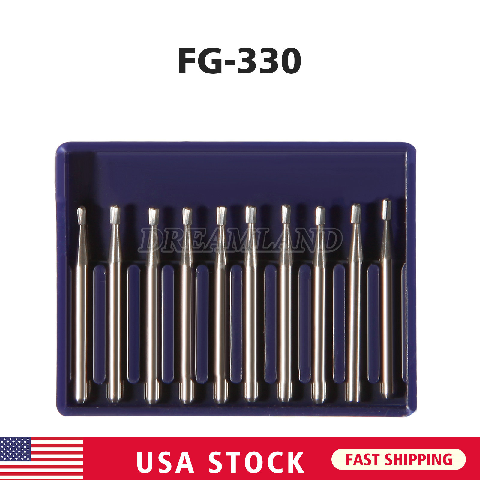 Dental Midwest FG 330 Regular Shank Pear Shaped Carbide Burs 100/Pk
