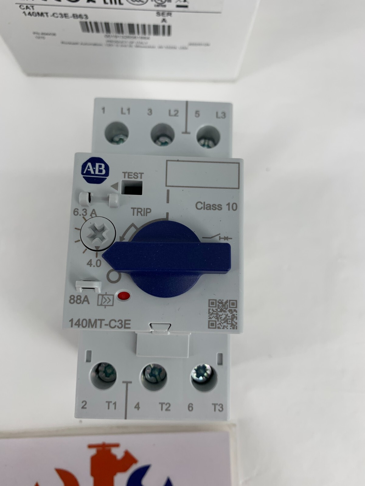 Allen-Bradley 140MT-C3E-B63 Motor Protection Circuit Breaker C Frame 4 6.3A
