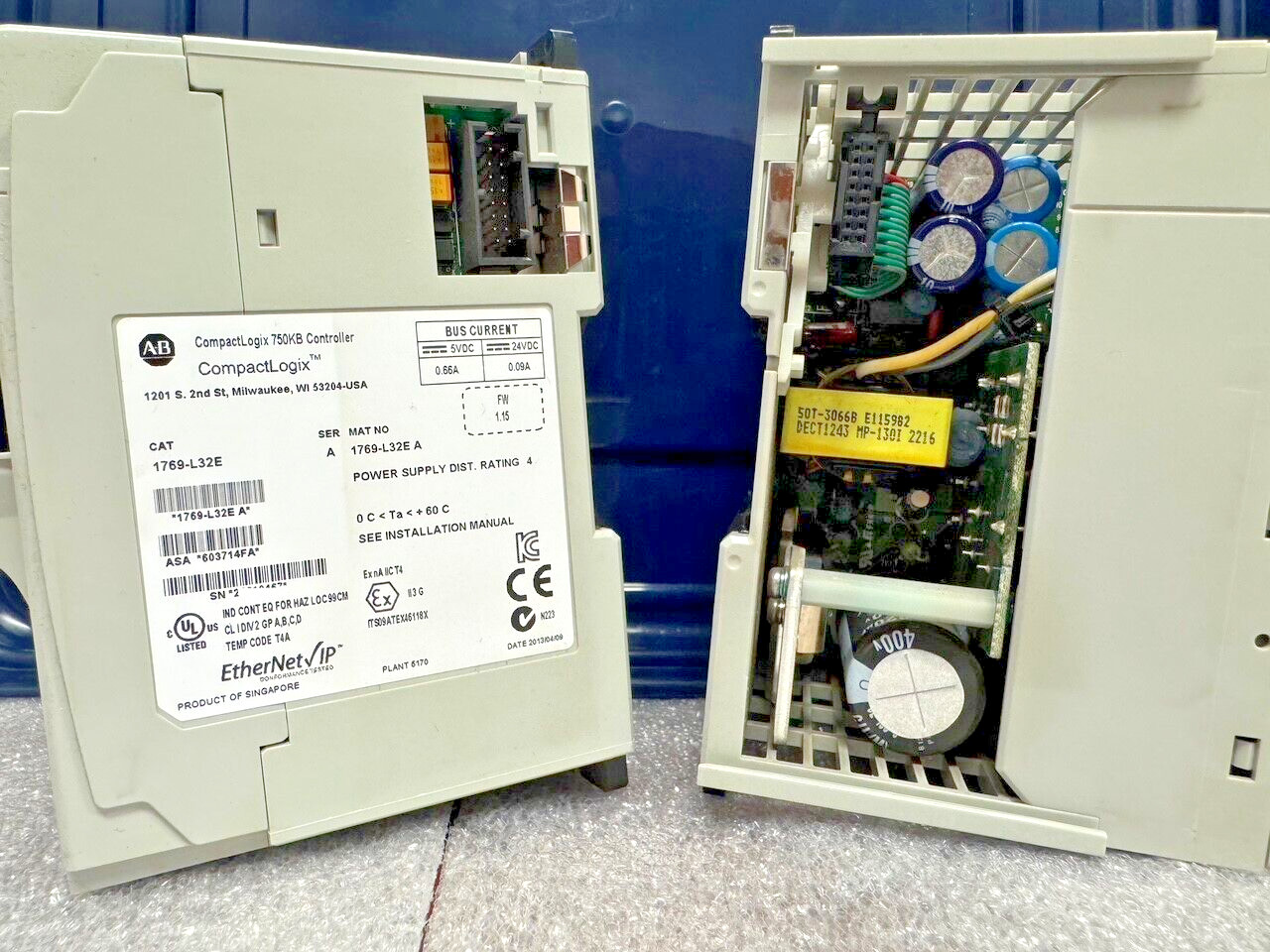 ALLEN BRADLEY 1769-L32E SERIES A PLC with 1769-ECR & 1769-BA