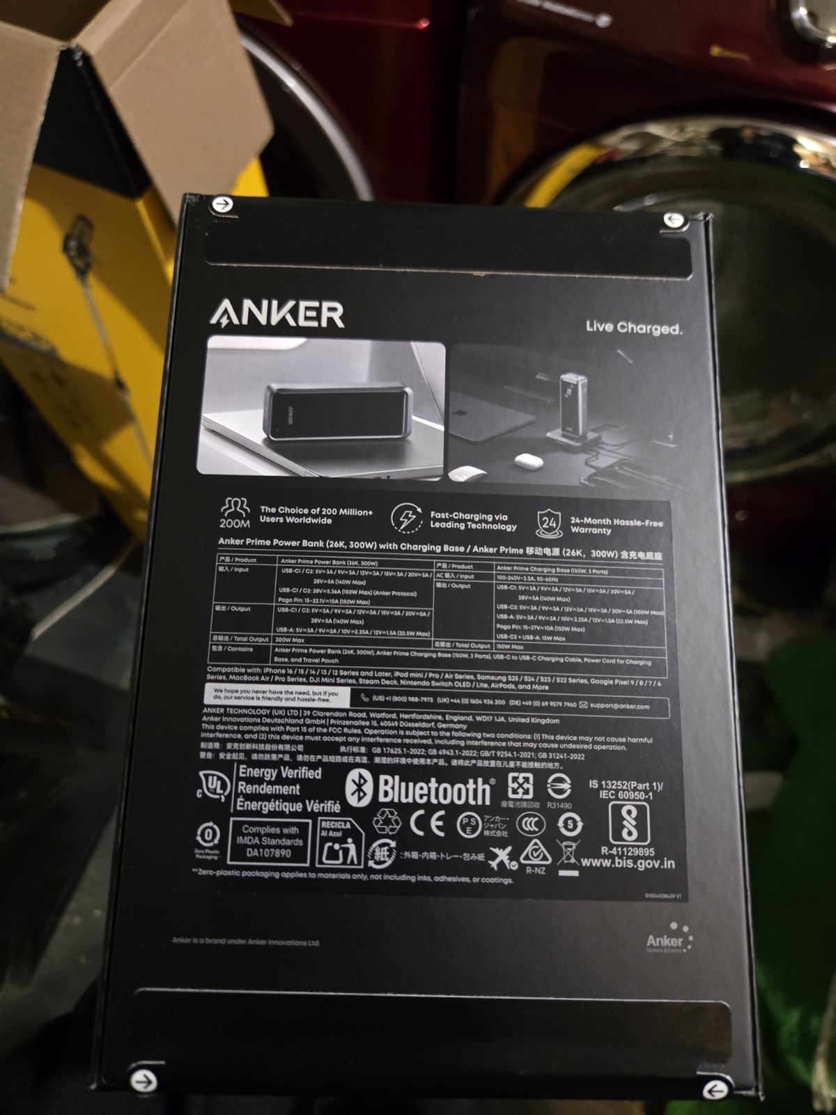26K 300W Anker Prime Power Bank and Charging Base 26,250mAh 300W Max with Base