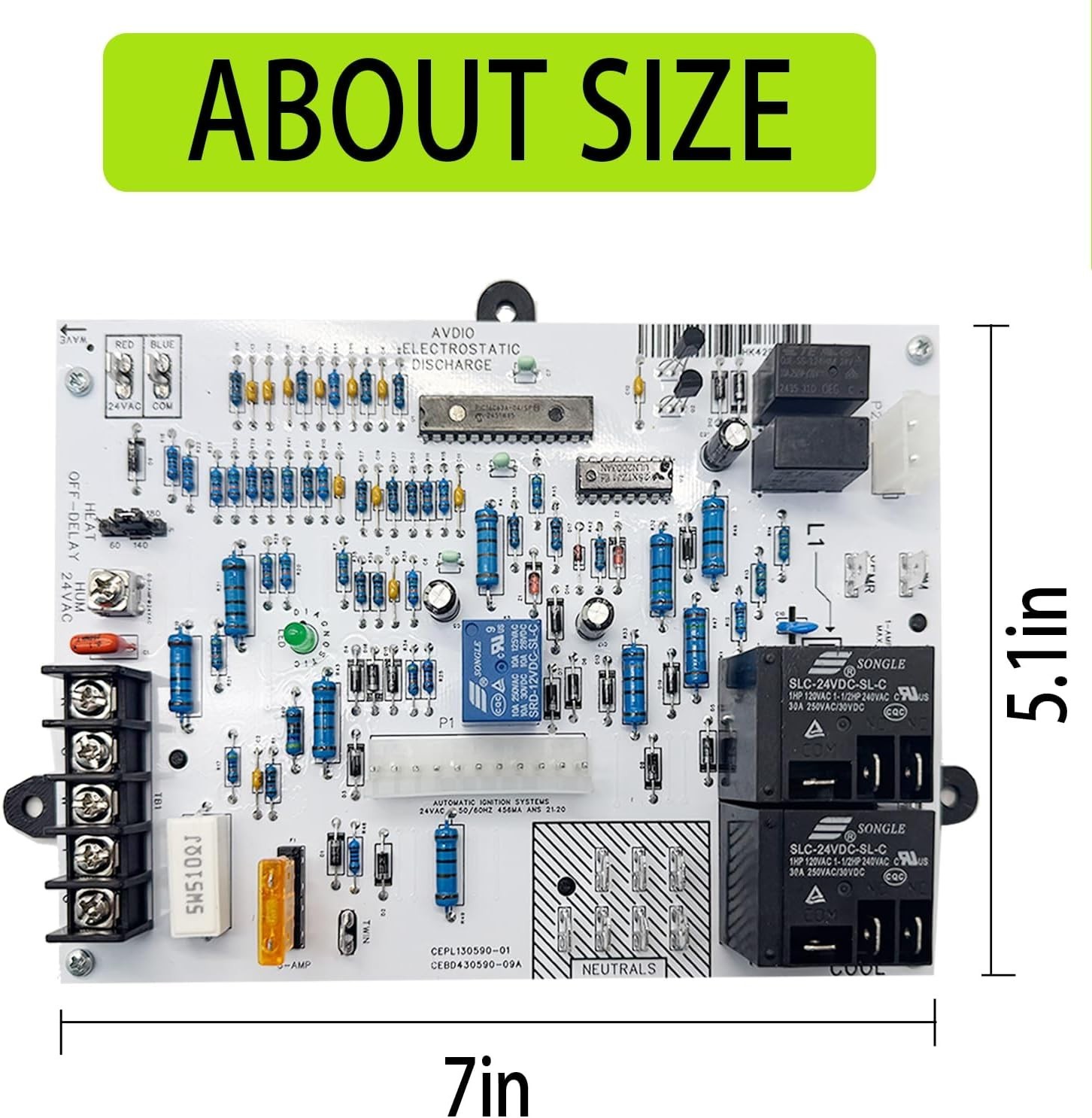 HK42FZ018 Furnace Control Board Replacement for Carrier Bryant Payne CEPL130590-