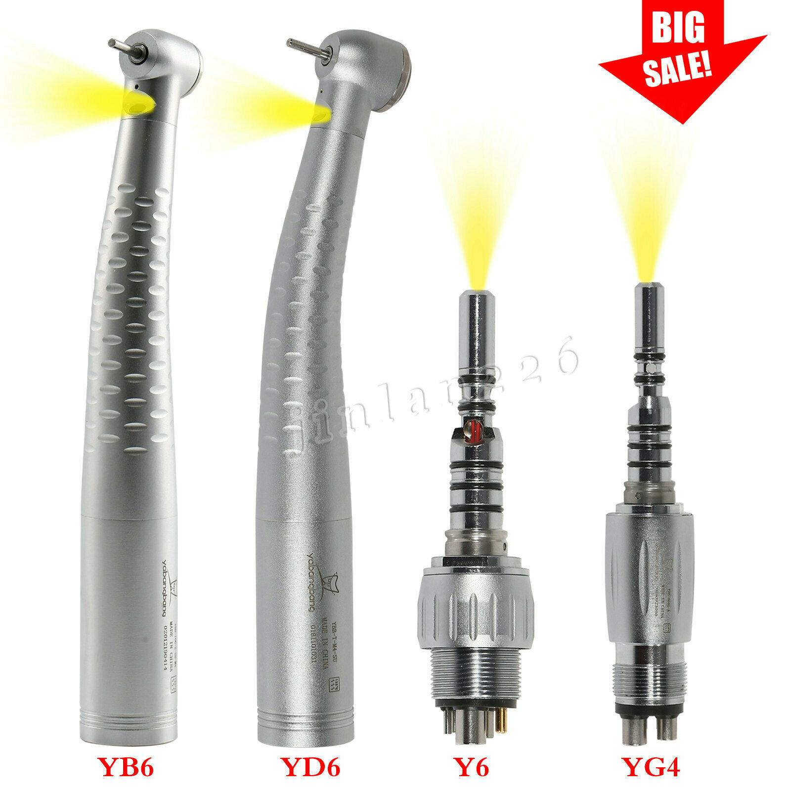 KAVO Style Dental Fiber Optic LED High Speed Handpiece / Quick Coupler 4/6 Holes