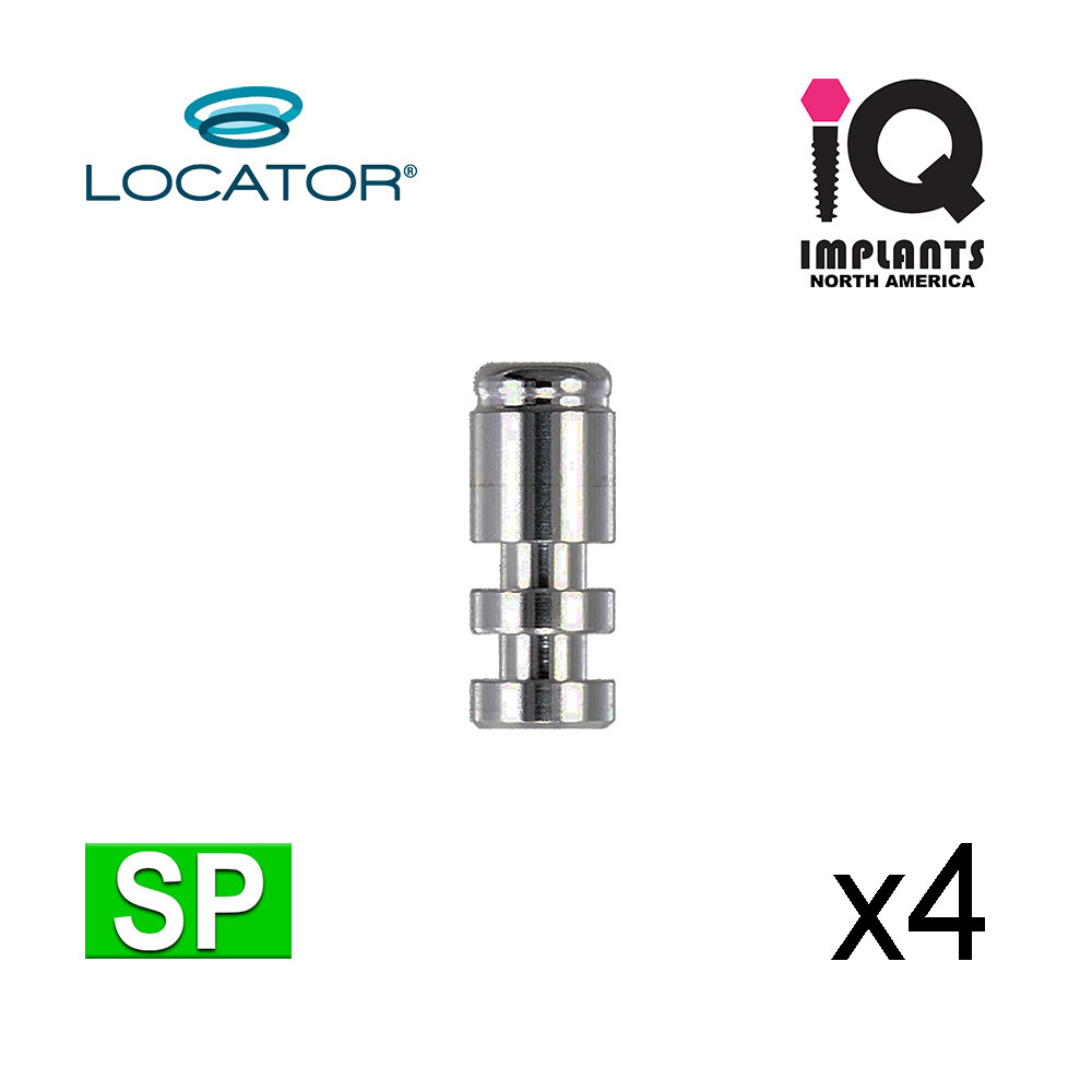 Zest Locator Genuine Female Lab Analog, 4mm (4 Pack)