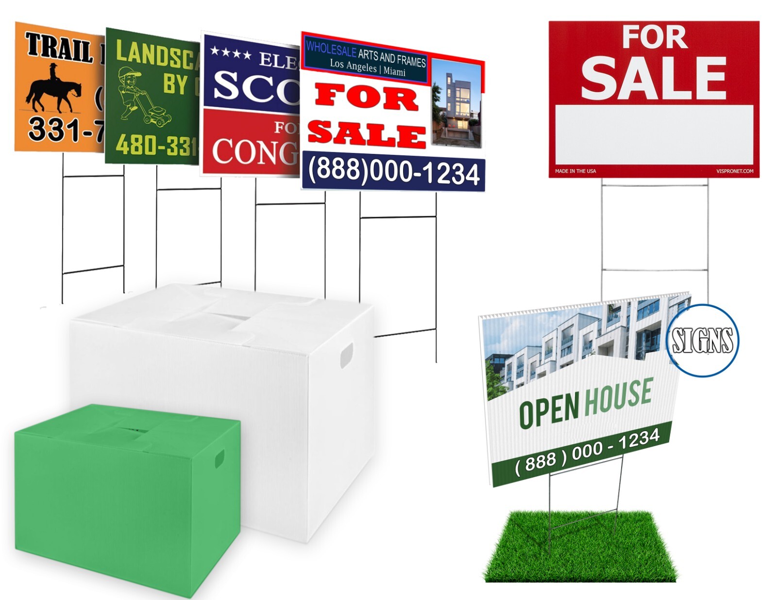 4mm Corrugated White Plastic Sheets 18×24 24×36 24×48 36×36 Coroplast Sign SALE