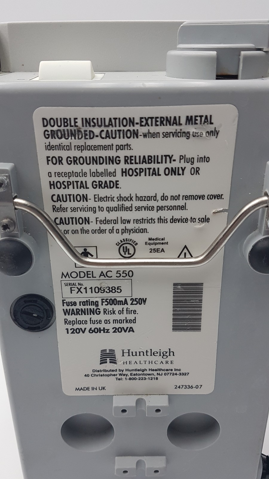 Arjohuntleigh Flowtron Excel AC 550