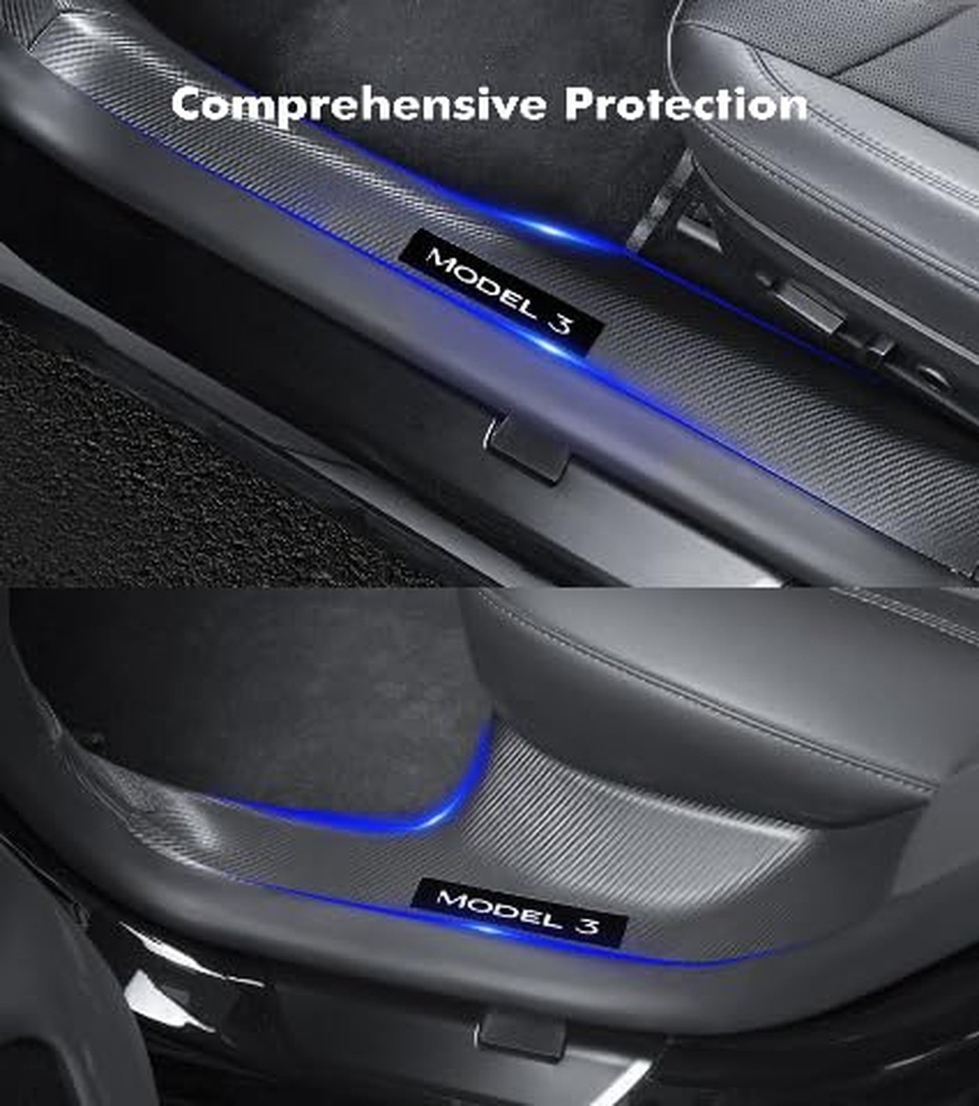 PM Auto Door Sill Trim Protector for Tesla Model 3 Highland 2023-2025 Vehicle…