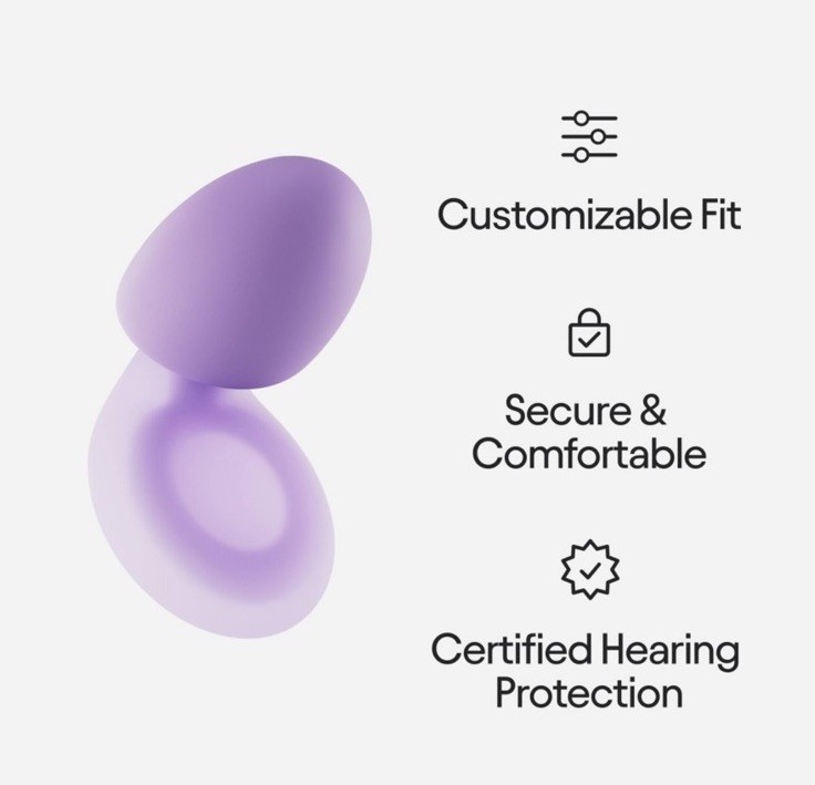 Loop Earplugs – Dream for Sleep (Lilac), Cushioned For Comfort, Napping Snoring