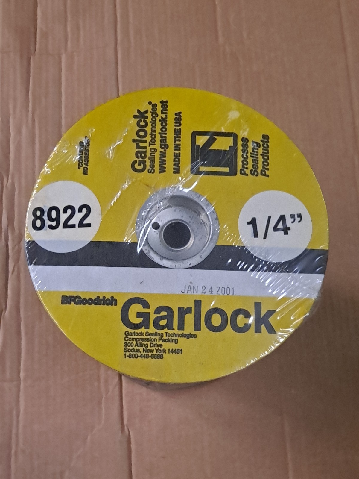 Garlock 8922 Compression Packing 1/4″ 6.4 MM, 5 lb Reel 41321-2016