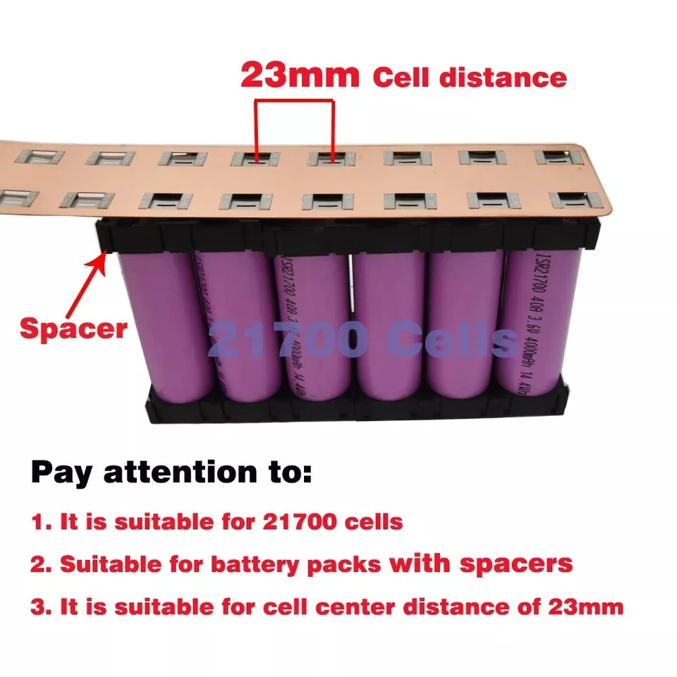 3PCS 21700 Battery Busbar Copper Nickel composite Easy spot welding Length800mm