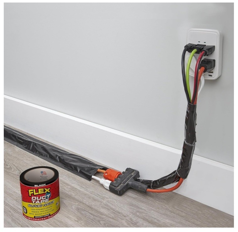 Flex Seal Super Wide Duct Tape Black 4.6 in. W X 20 ft. L