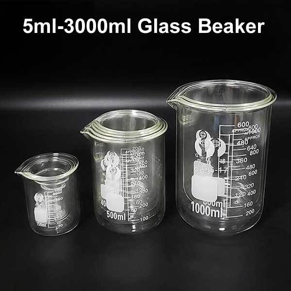5ml-3000ml Laboratory Borosilicate Glass Beaker Hi Chemistry stability Glassware