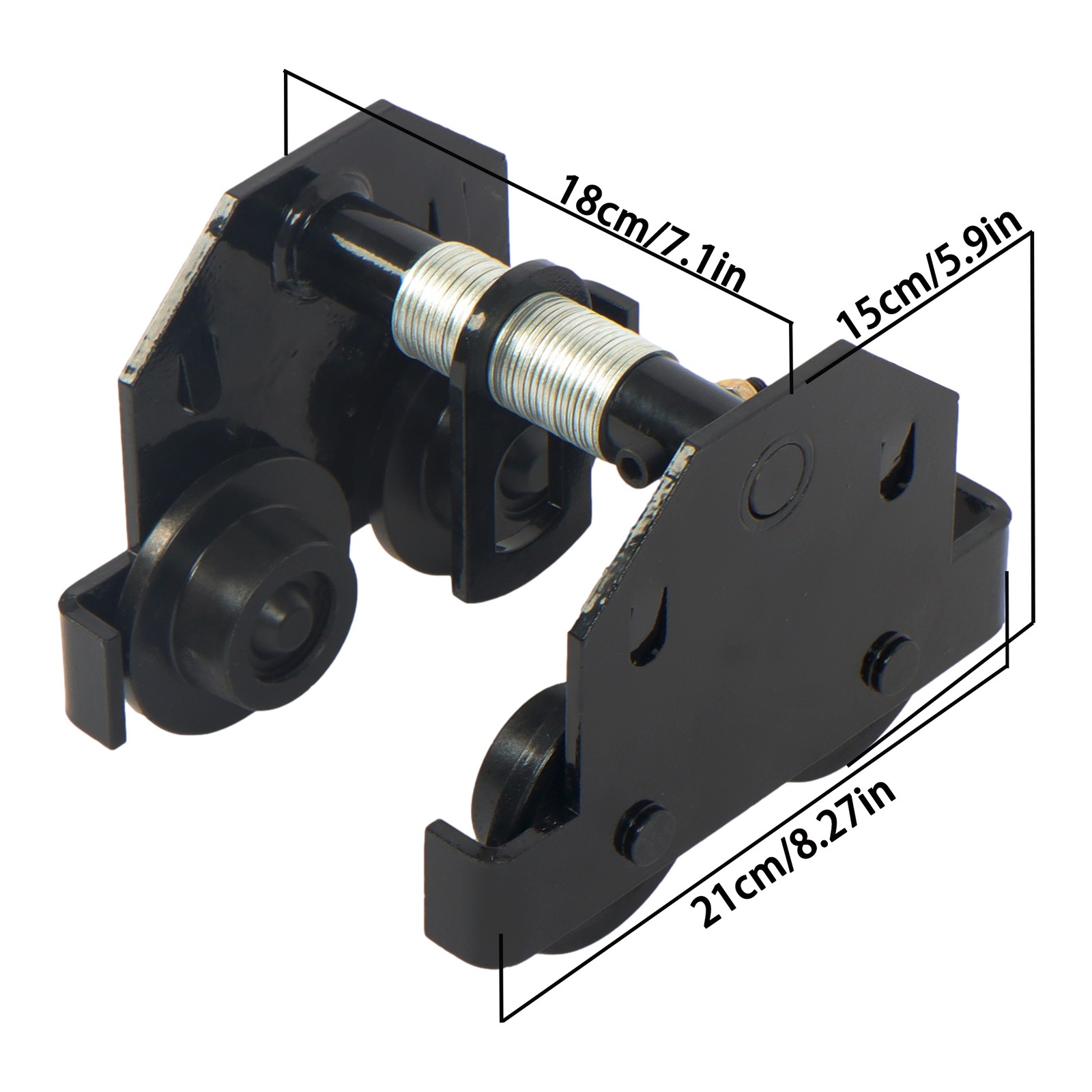 1100lb/0.5t I-Beam Trolley Alloy Steel Double Wheel I-Beam Flange Width 55-135mm