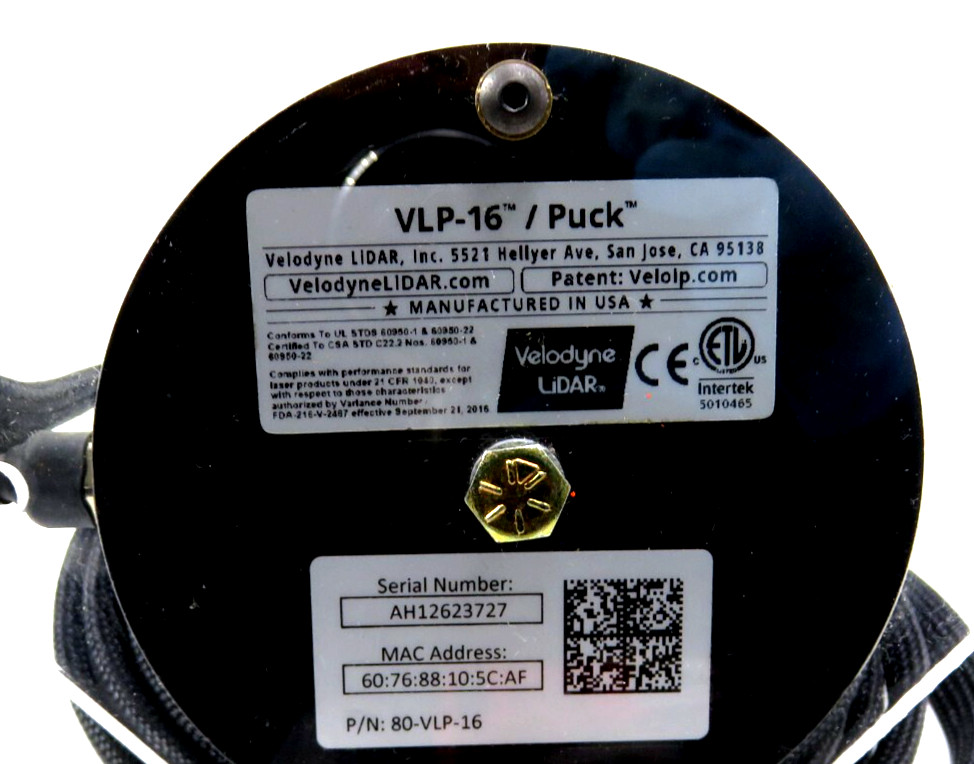 Velodyne VLP-16 Puck LiDAR Sensor 360 Degree