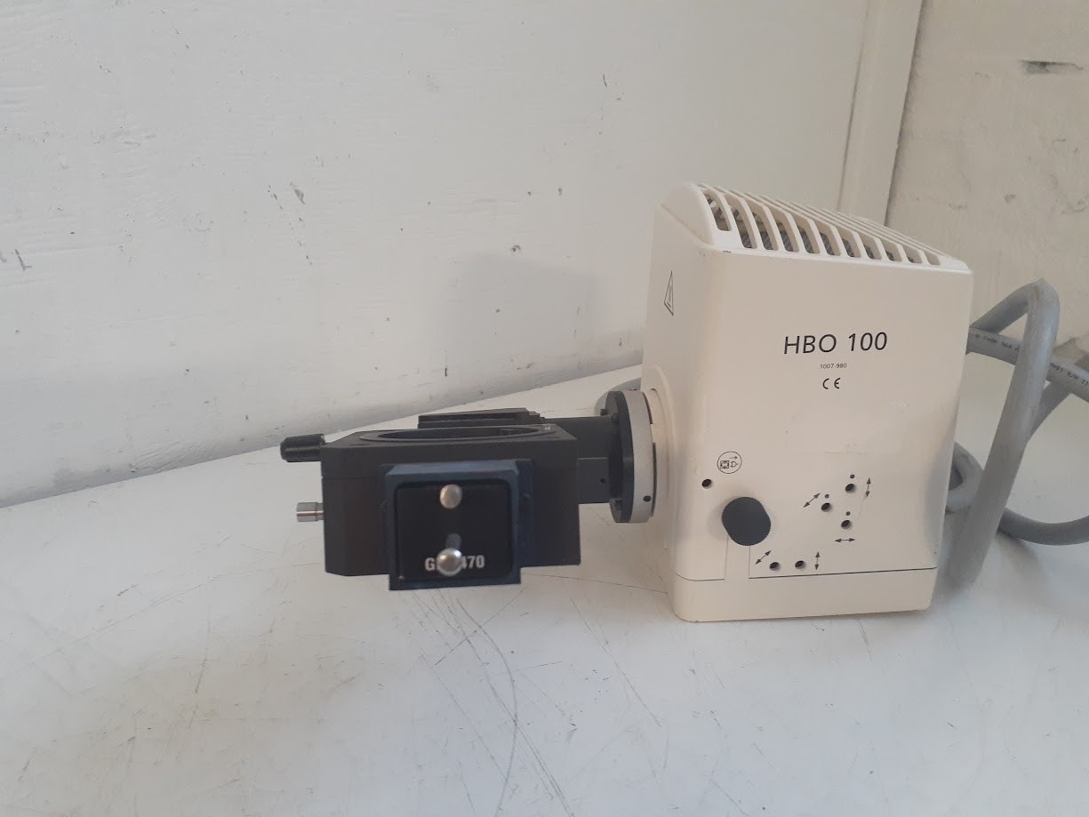 Zeiss HBO 100 Lamphouse 1007-980 Lamp Housing w/ arm