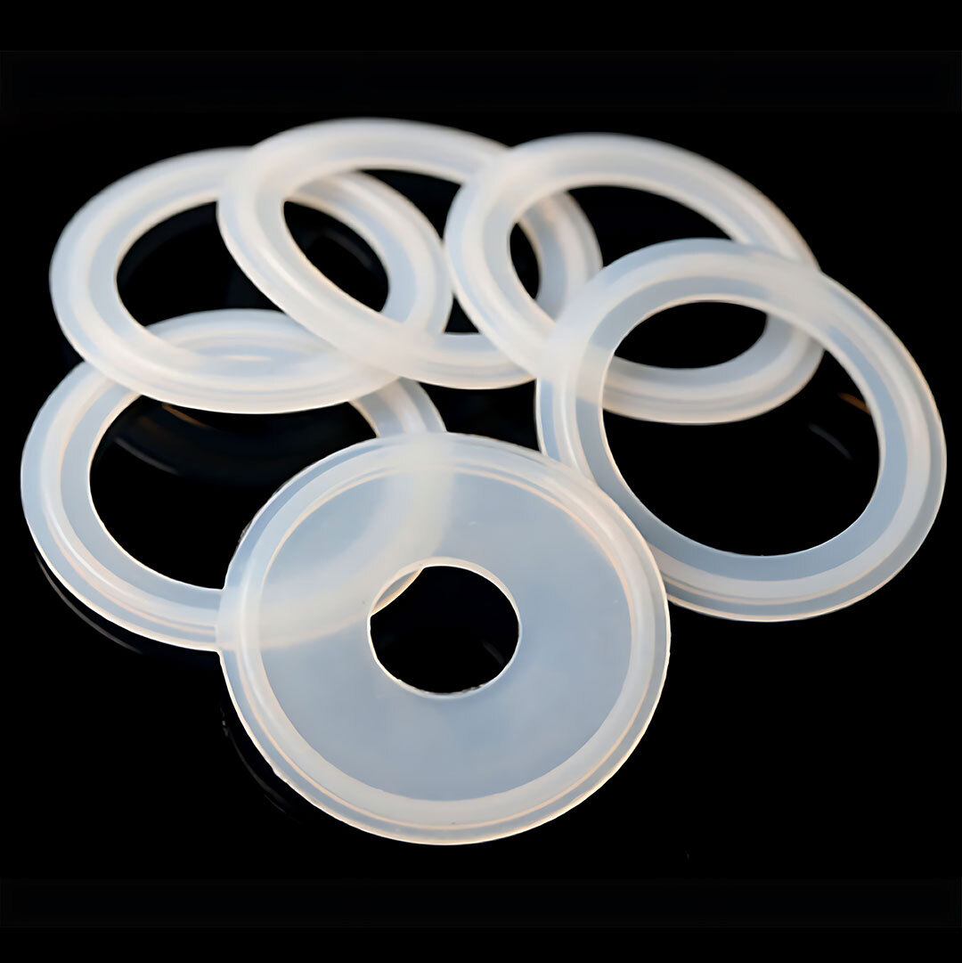 Silicone / PTFE Sanitary Clamp Gasket ID 15-197mm Tri Clamp Ferrule Pipe Fitting