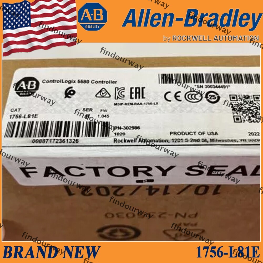 New Sealed NEW PLC 1756-L81E B ControlLogix 5580 Processor 3MB 1756L81E