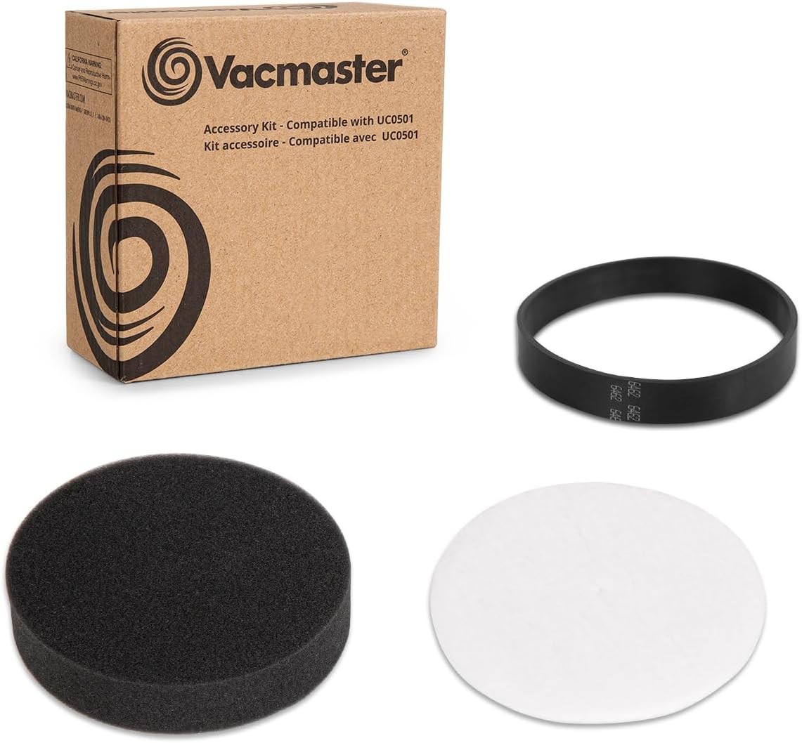 Vacmaster 520969 Pre-Filters and Replacement Belt for Bagless Upright Vacuum Cle