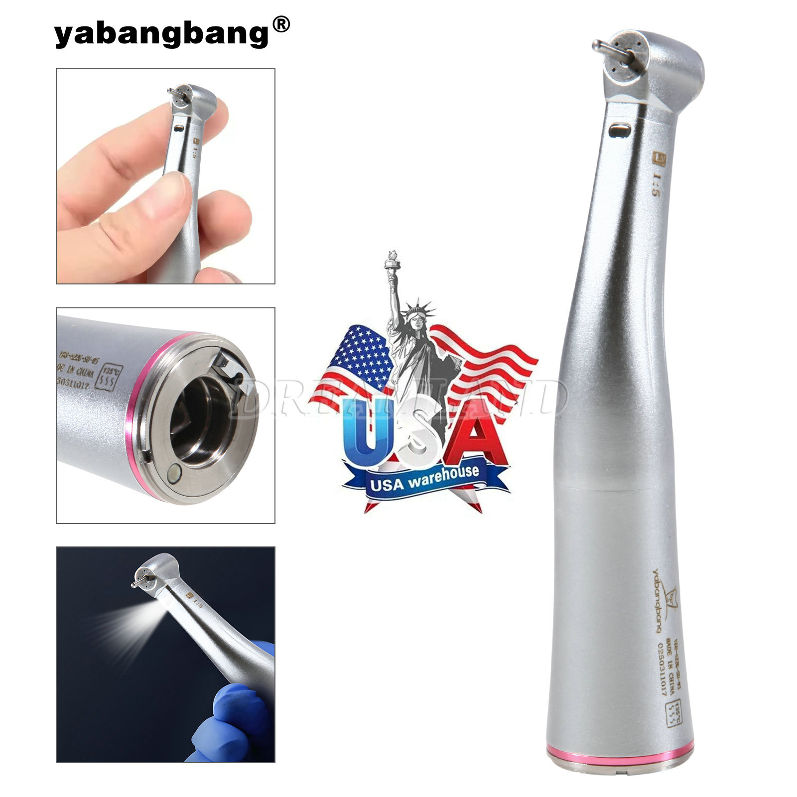 NSK Style Dental Brushless LED Electric Micro Motor/1:5 LED Increasing Handpiece