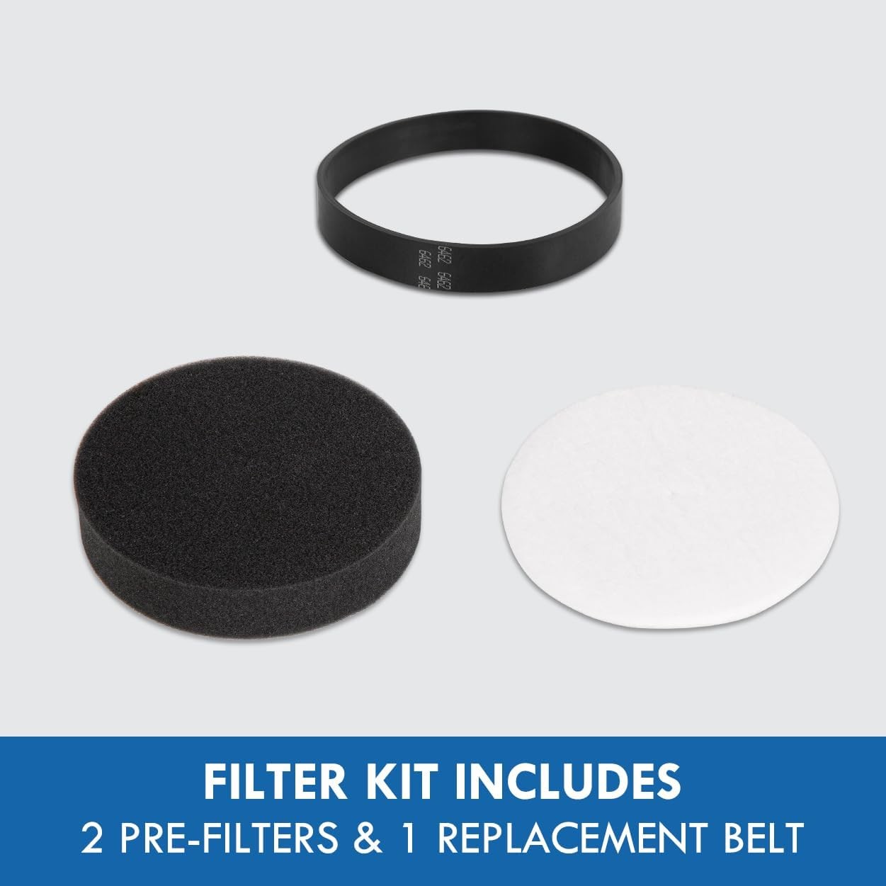 Vacmaster 520969 Pre-Filters and Replacement Belt for Bagless Upright Vacuum Cle