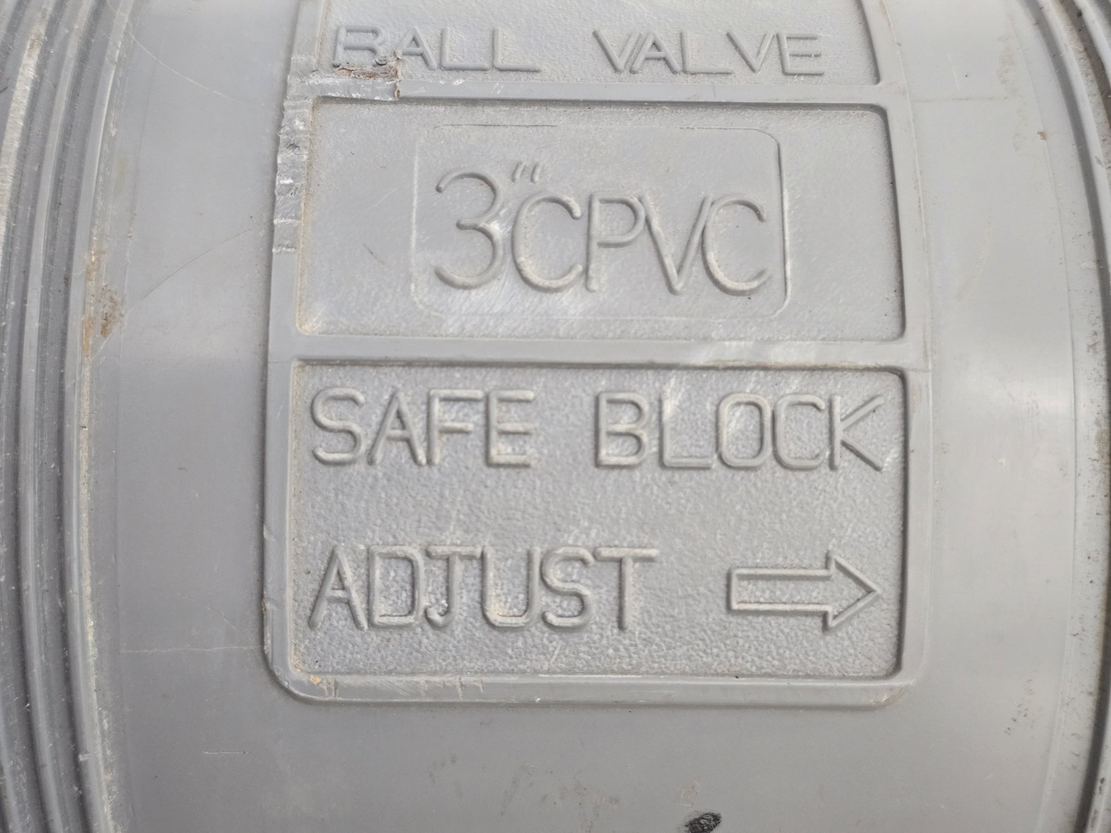 Hayward 3″ CPVC True Union Ball Valve Chlorinated Polyvinyl Chloride Safe Grey