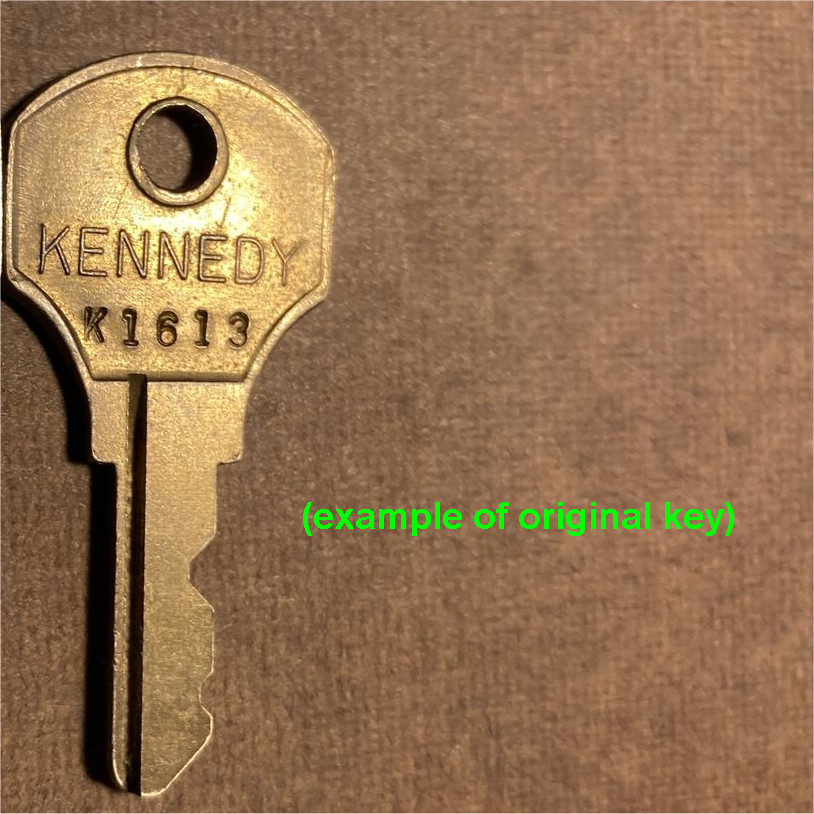 (2) Kennedy Tool Box Replacement Keys Cut Key Code K1200 – K1449 -Licensed Lksmt