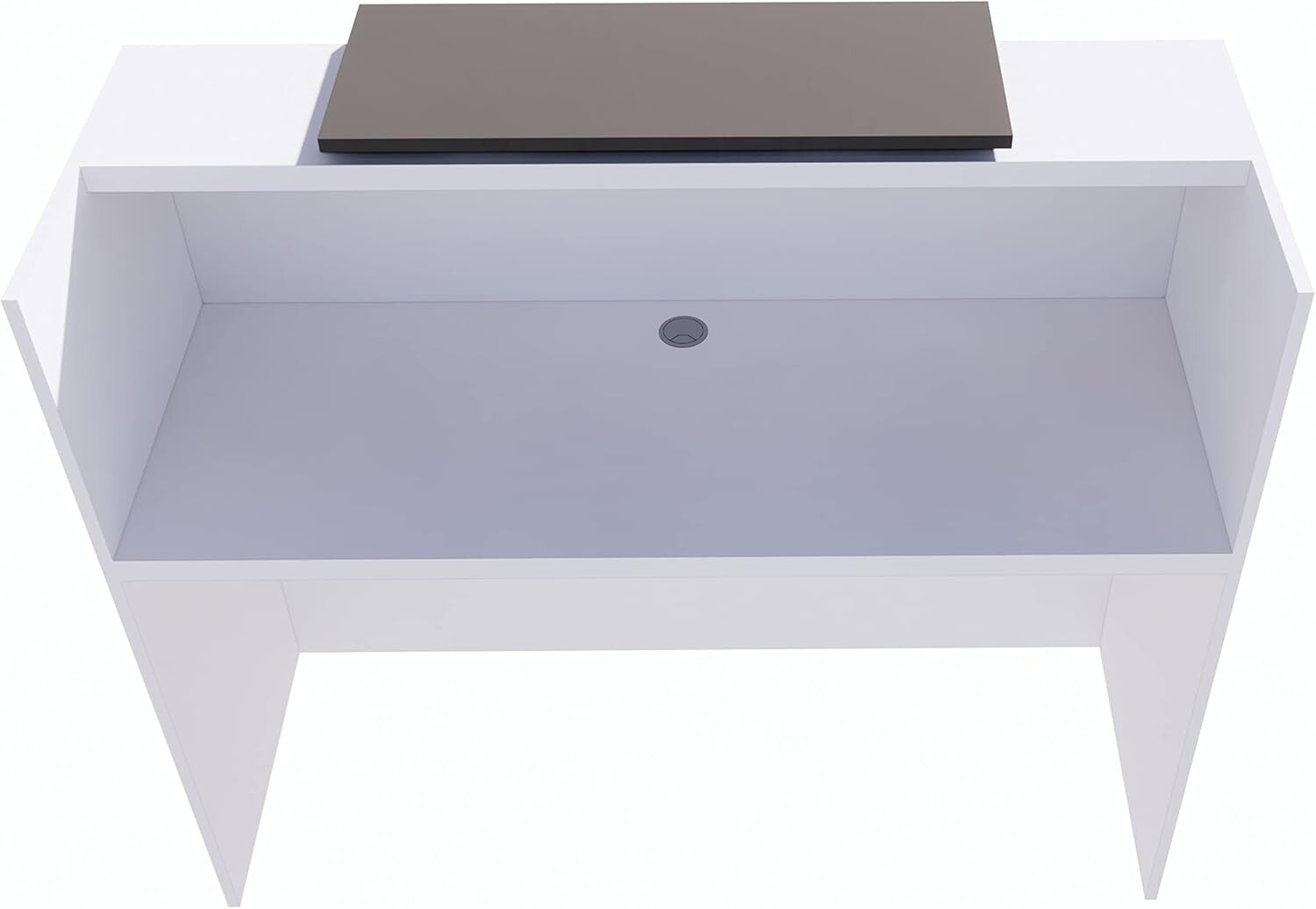 53″ Modern Reception Desk, Transaction Counter Top Laminate Standing Front Table