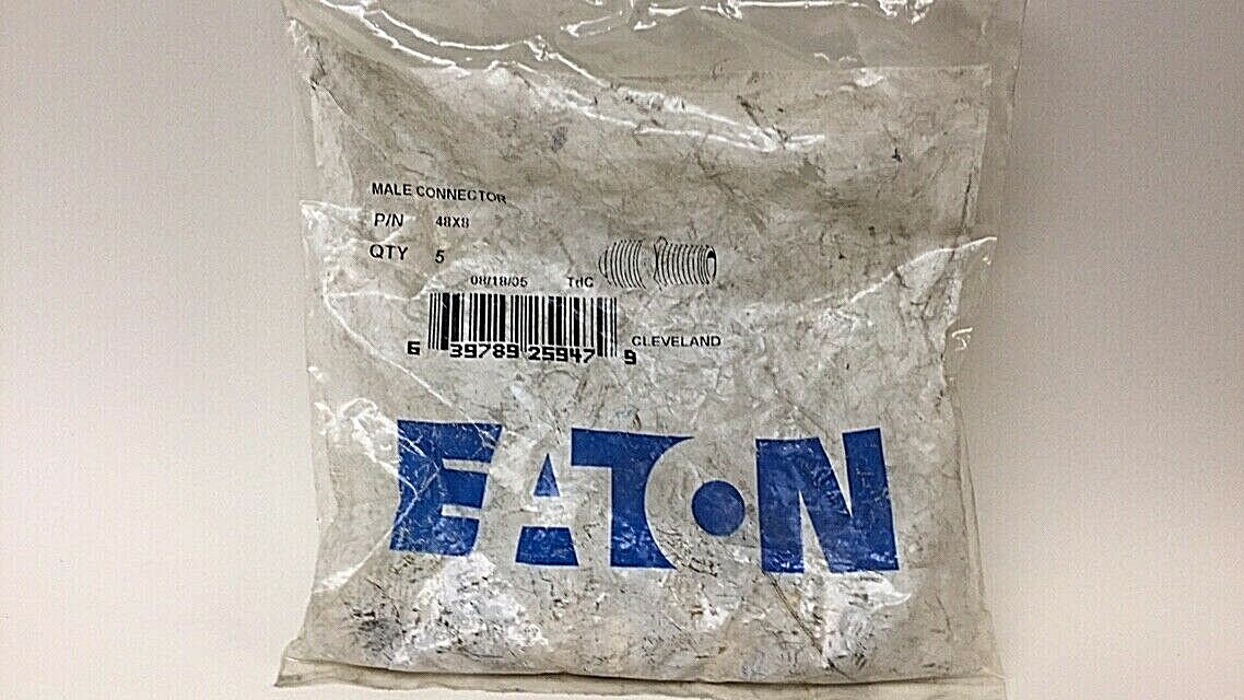 Eaton 48 X 8 Male Brass Connector 3/8 No.8 45Deg 3/8 In Tube Size (Pack Of 5)