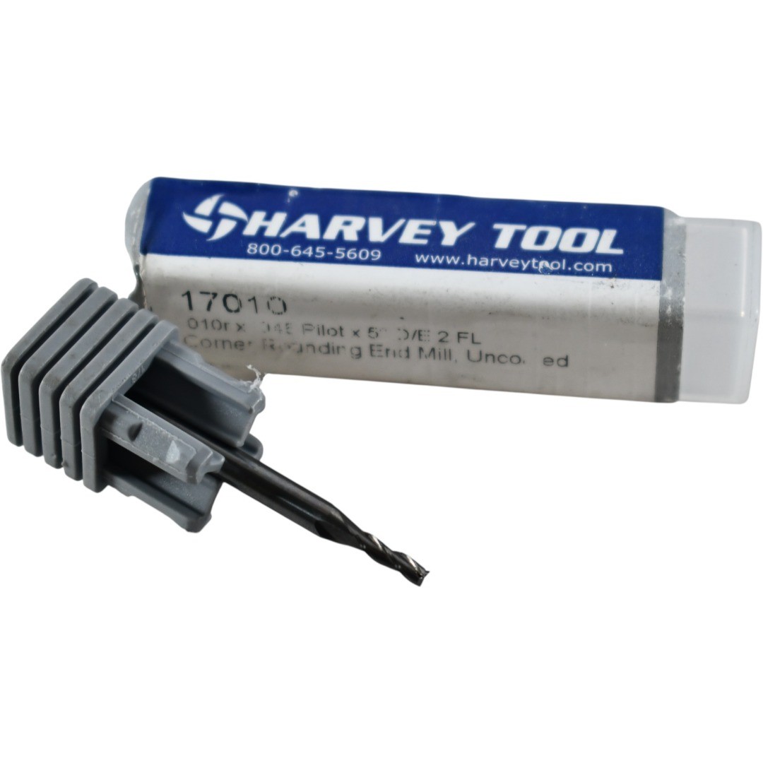 NEW Harvey Tool 17010 Flared Corner Rounding End Mill 0.010” Radius Uncoated