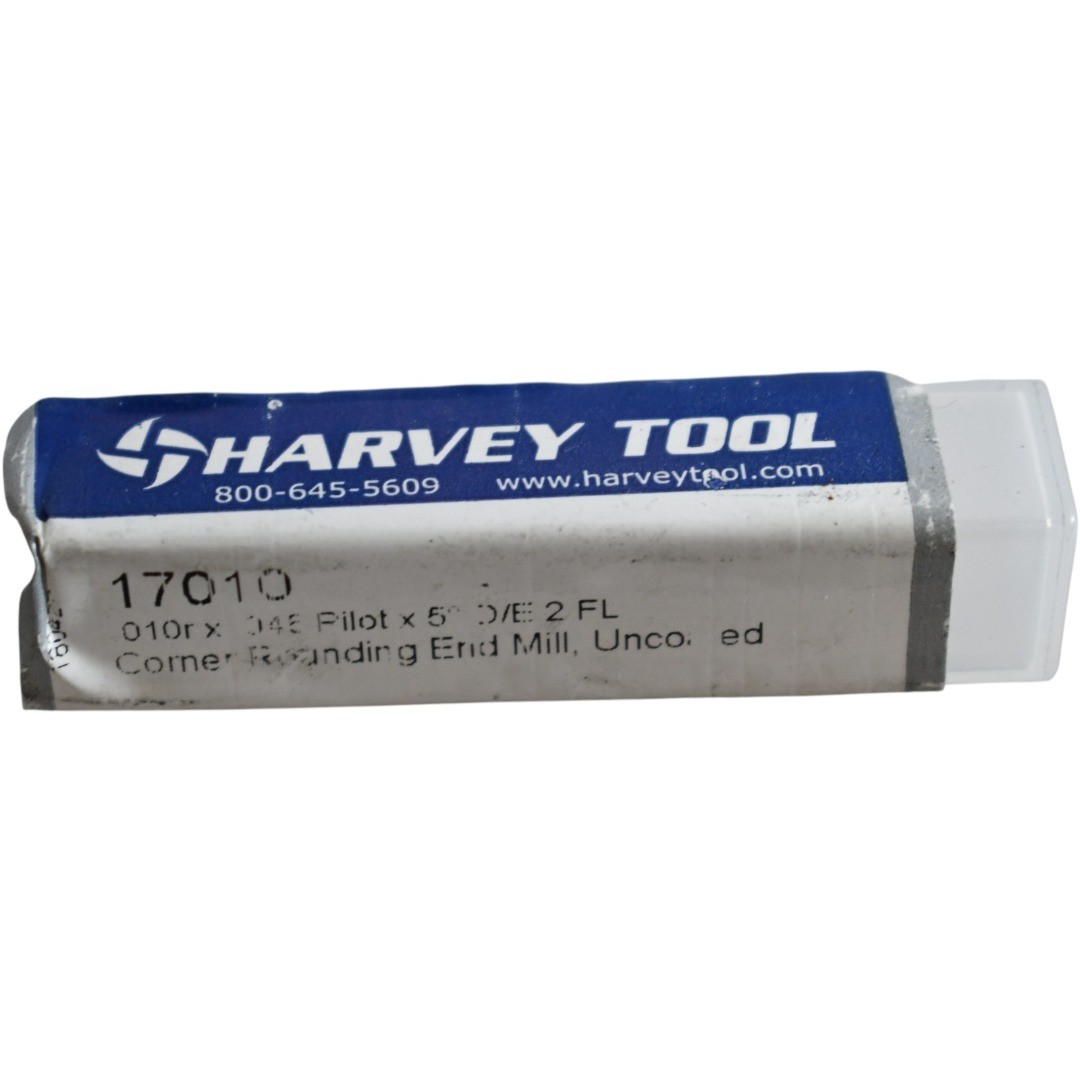 NEW Harvey Tool 17010 Flared Corner Rounding End Mill 0.010” Radius Uncoated