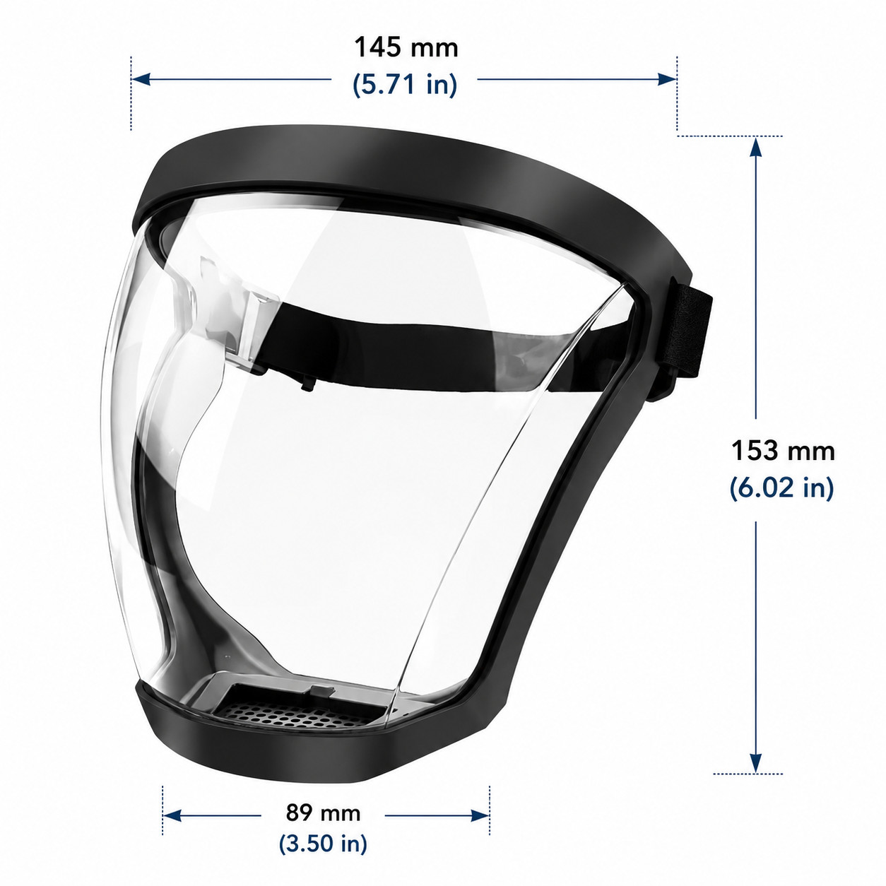 Full Face Super Protective Mask Anti-fog Shield Safety Transparent Head Cover